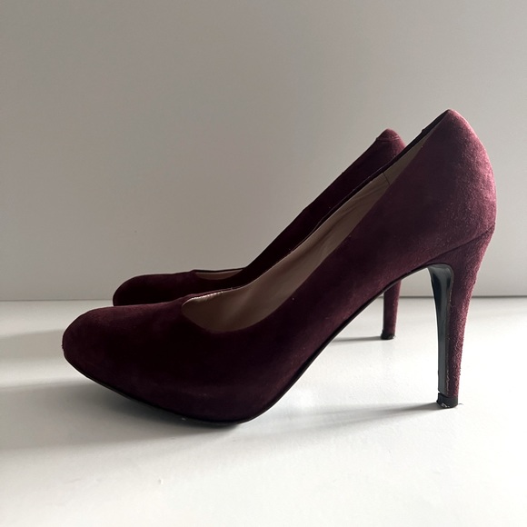 Suede Heels Pumps in Burgundy size 36 - Picture 1 of 10